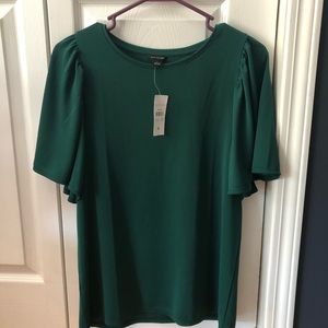 NWT Ann Taylor- Small Short Sleeved Green Top